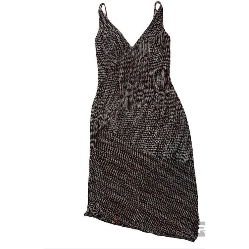 Woman Party Beaded Dress Purple Size Small Nordstrom